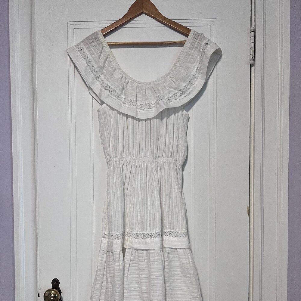 Vintage White Lace Cottagecore Dress